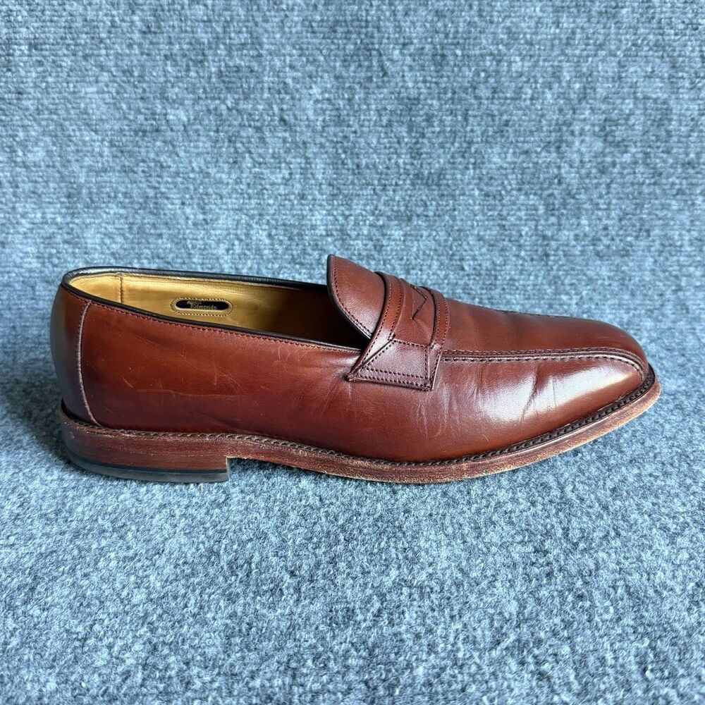 Vintage Allen Edmonds Sheridan 3154 Mens 9.5 D Brown Leather Penny Loafers USA